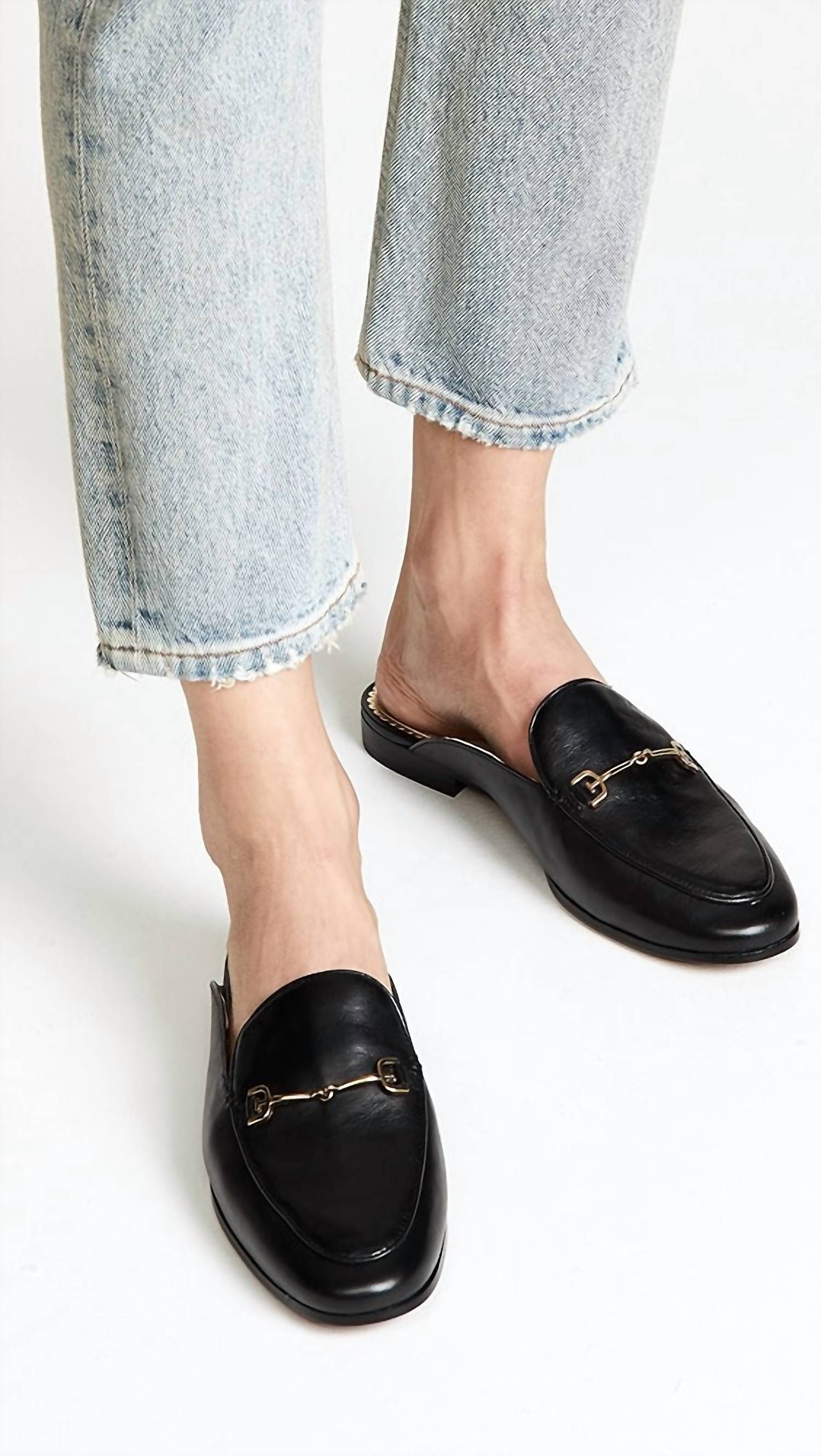 Sam Edelman Women's Linnie Bit Mule in black leather - women's shoe - view 5