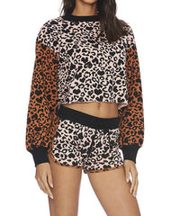Beach Riot Ava Sweatshirt in love leopard - women's sweater - detail view