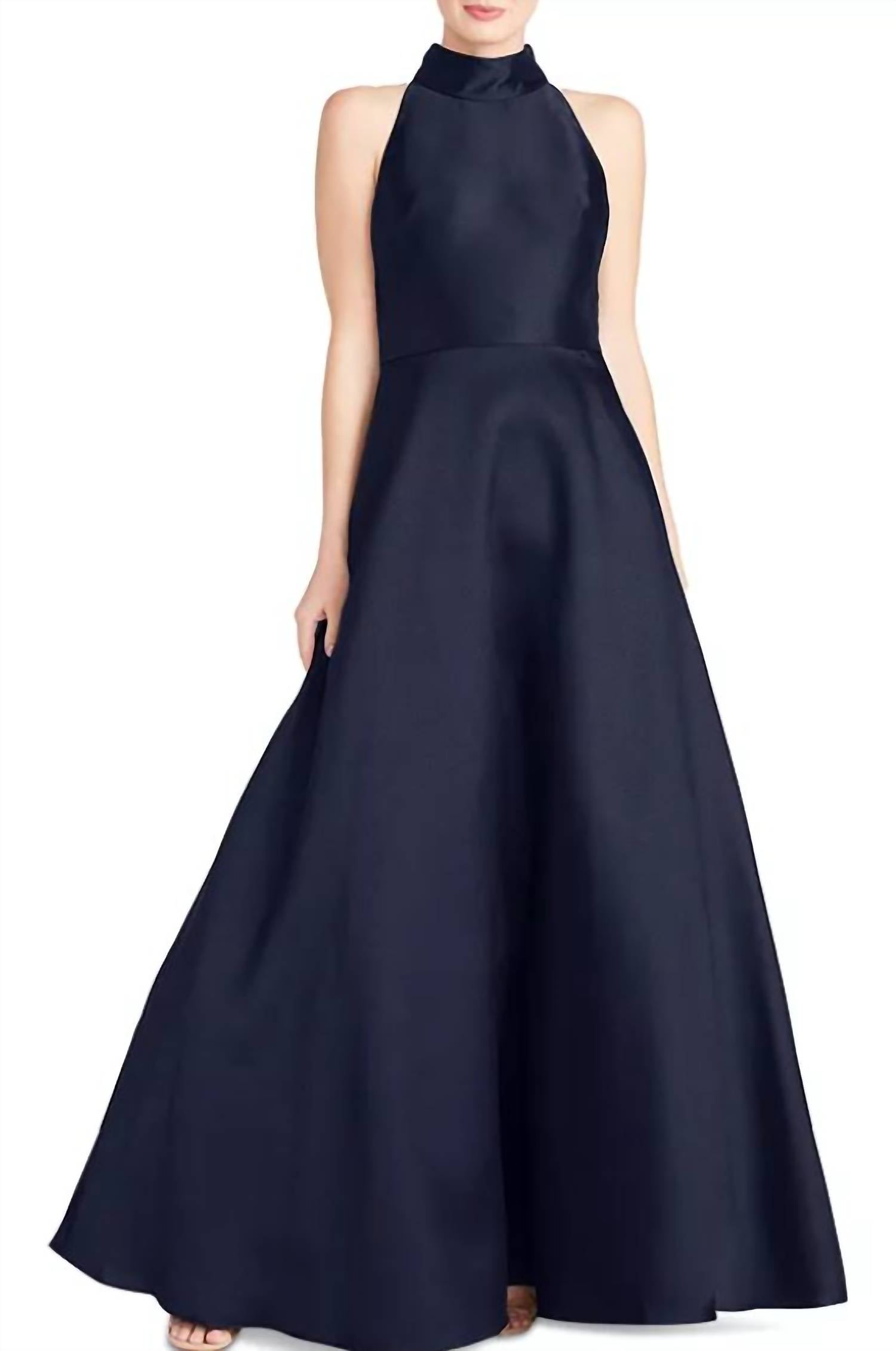 Ml Monique Lhuillier - Mikado High Neck Gown