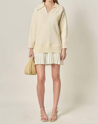 English Factory - Layered Sweater Mini Dress