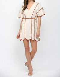 Fate - Binding Scallop Panel Mini Dress