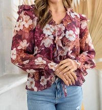 Hailey & Co - Women's Wanted To Stay Floral Blouse