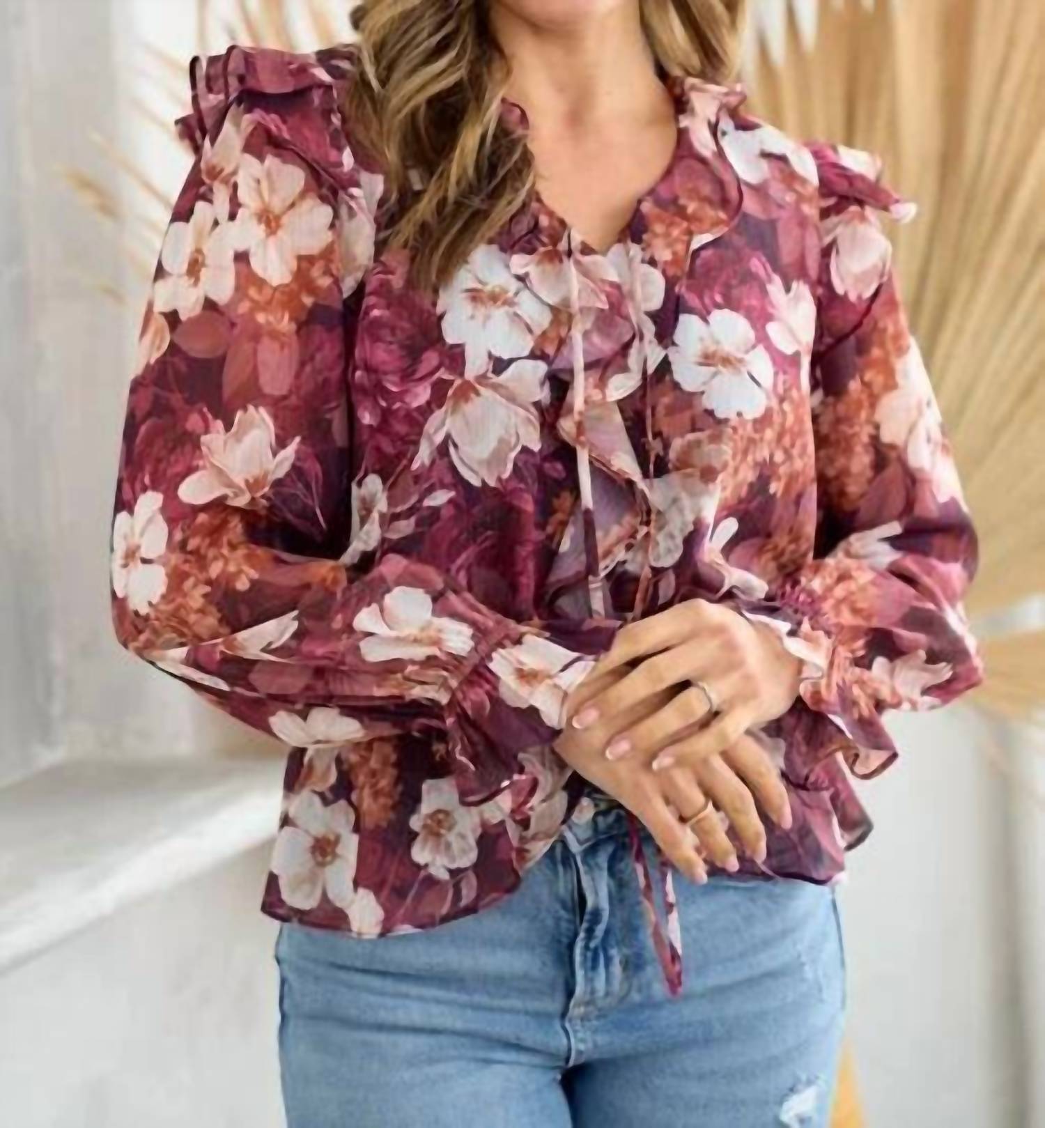 Hailey & Co - Women's Wanted To Stay Floral Blouse