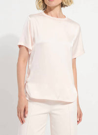 Lysse - Jenika Crochet Neck Mixed Media Top