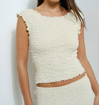 Pretty Garbage - Women's Crinkle Boatneck Top