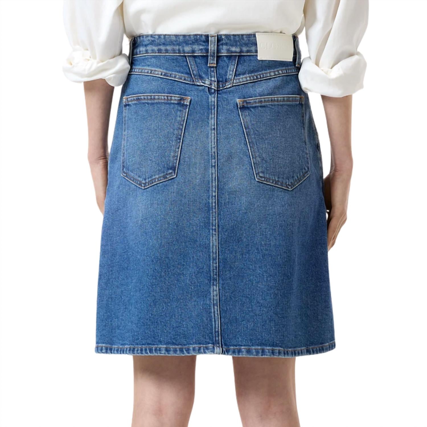 CLOSED Women's Tover X Denim Skirt in blue - women's skirt - detail view