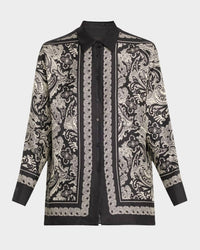Nili Lotan - Alfie Long Sleeve Printed Shirt