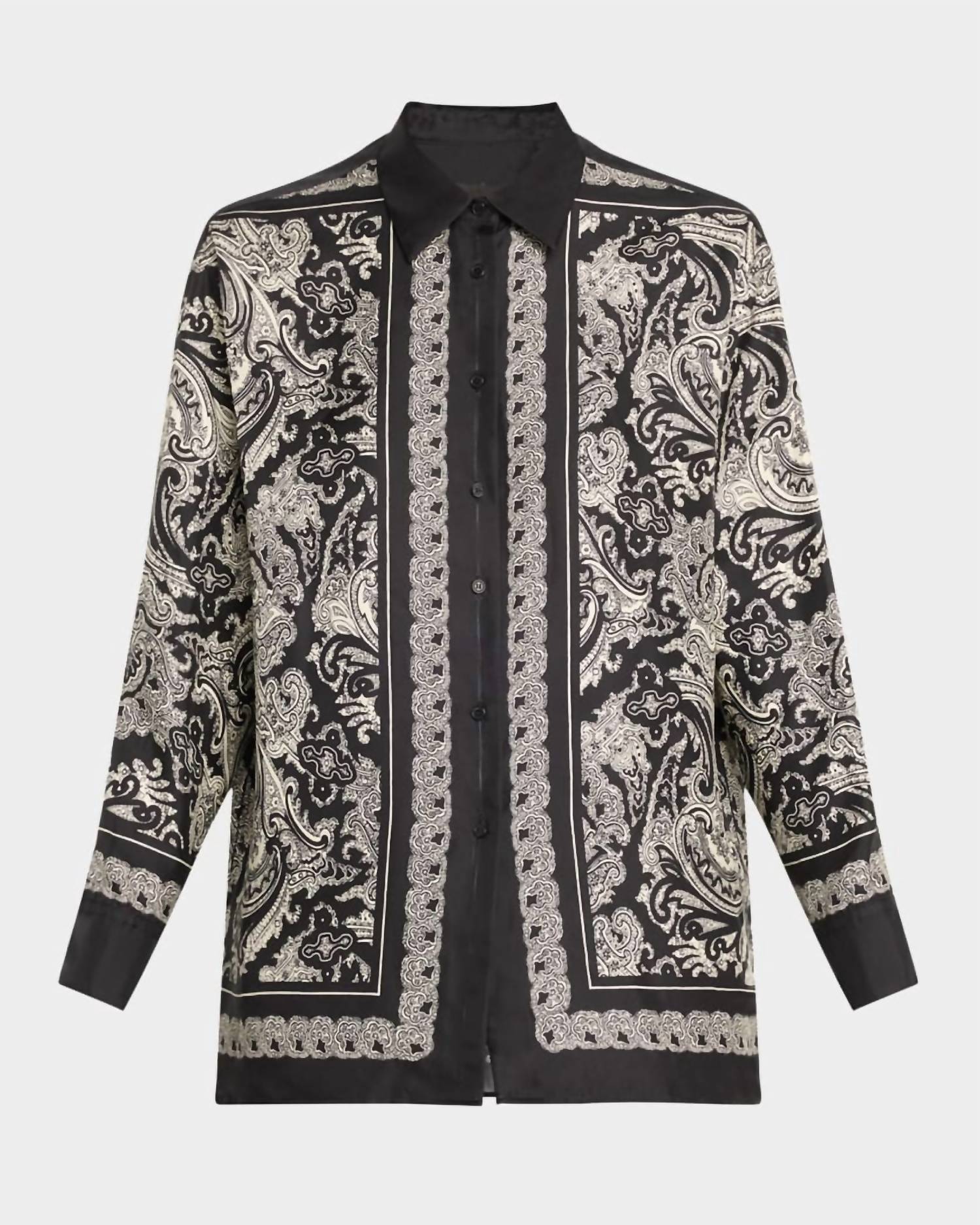 Nili Lotan - Alfie Long Sleeve Printed Shirt