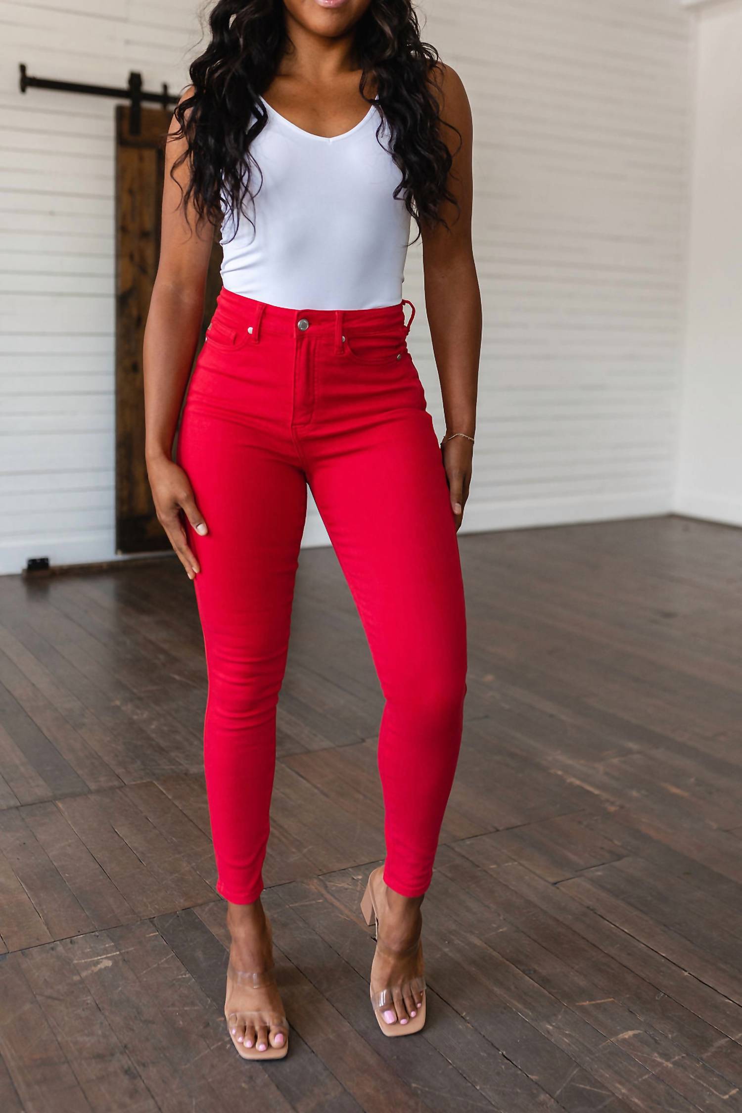 Judy Blue - High Rise Control Top Garment Dyed Skinny Jeans