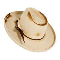 American Hat Makers - Wool Felt Burnt Teardrop Fedora Hat