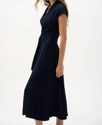 Joseph Ribkoff - Belted V Neck Dress