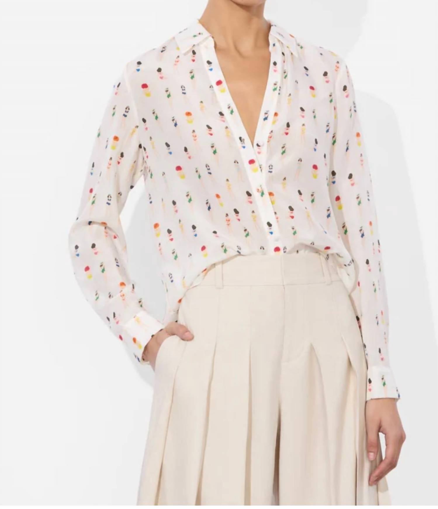 Alice + Olivia - ELOISE BUTTON DOWN BLOUSE