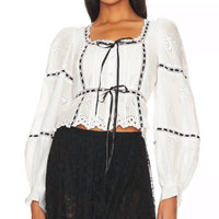 For Love & Lemons - Rowan Eyelet Top