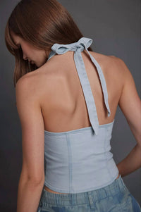 Free People - Ramona Denim Halter Top