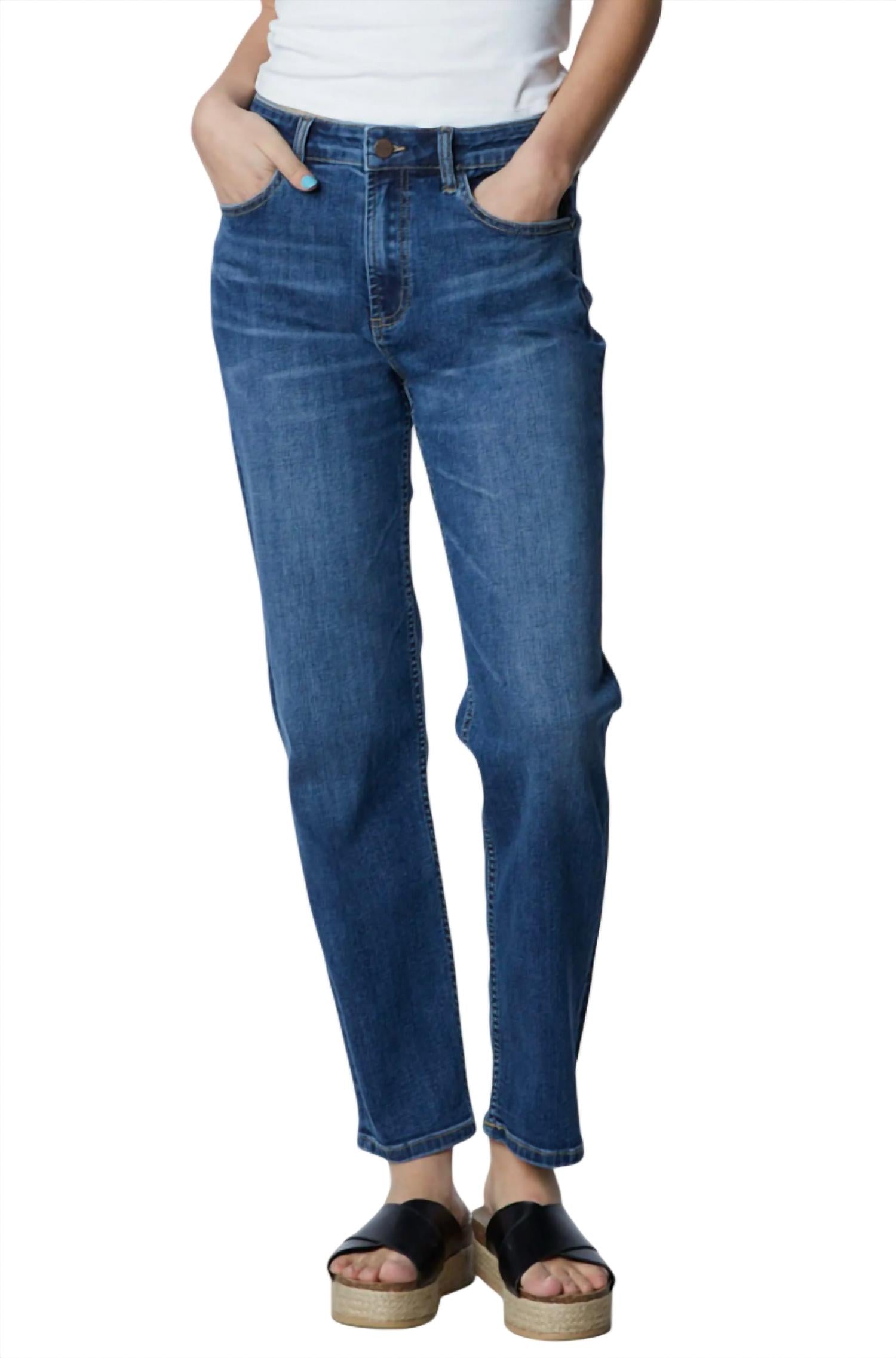 Hint Of Blu - High Waist Slim Straight Leg Jean