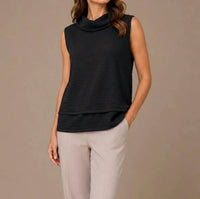 Pure Essence - Sleeveless Tunic With Cowl Neck