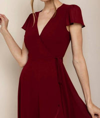 Soieblu - Short Sleeve Midi Wrap Dress