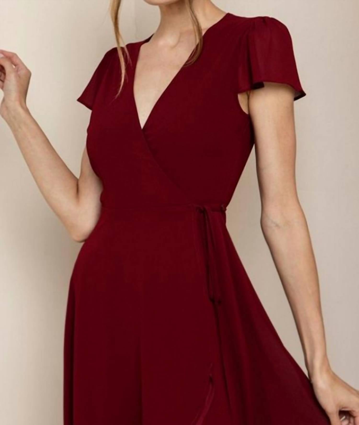 Soieblu - Short Sleeve Midi Wrap Dress