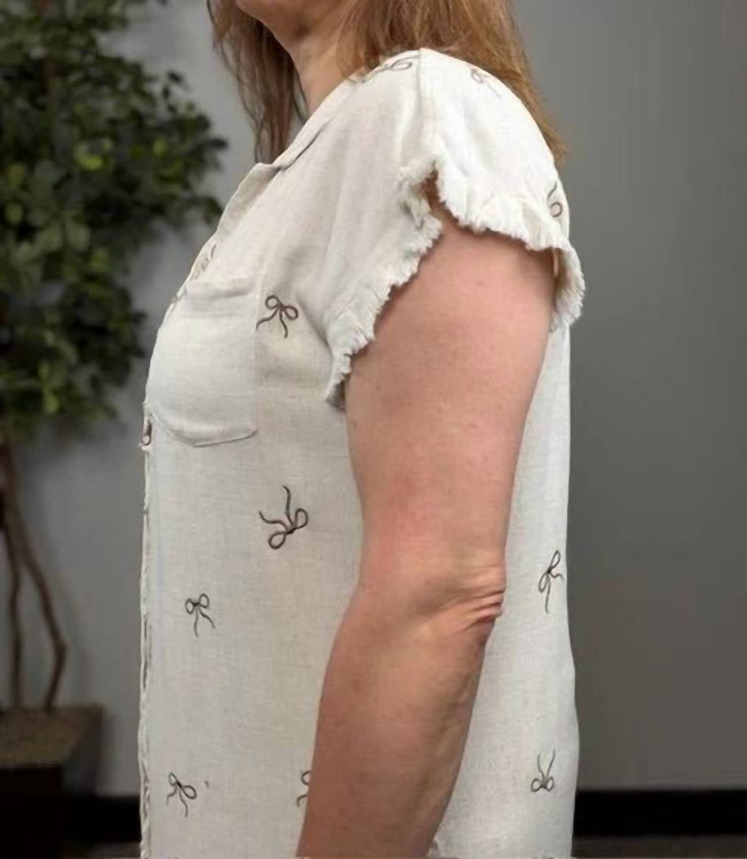 Umgee - Desert Ribbon Linen Dress