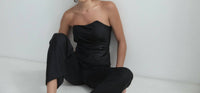 Hyde & Stone Fredericke Wool Bodice Top in black - women's blouse - view 6