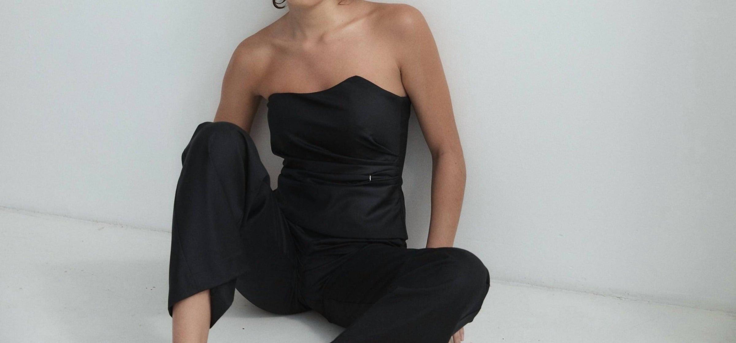 Hyde & Stone Fredericke Wool Bodice Top in black - women's blouse - view 6