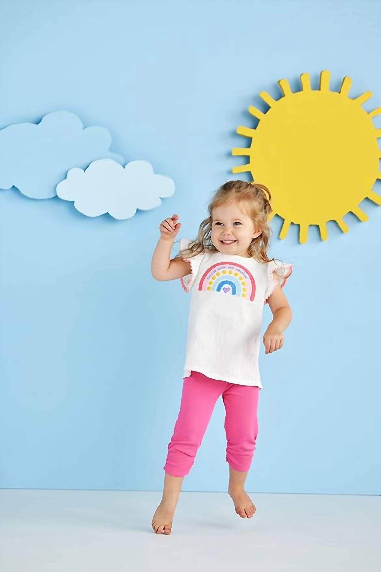 Mudpie - Girl's Rainbow Tunic & Legging Set