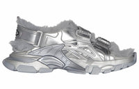 Balenciaga - Women's Faux Fur Rubber Mesh Track Sandal