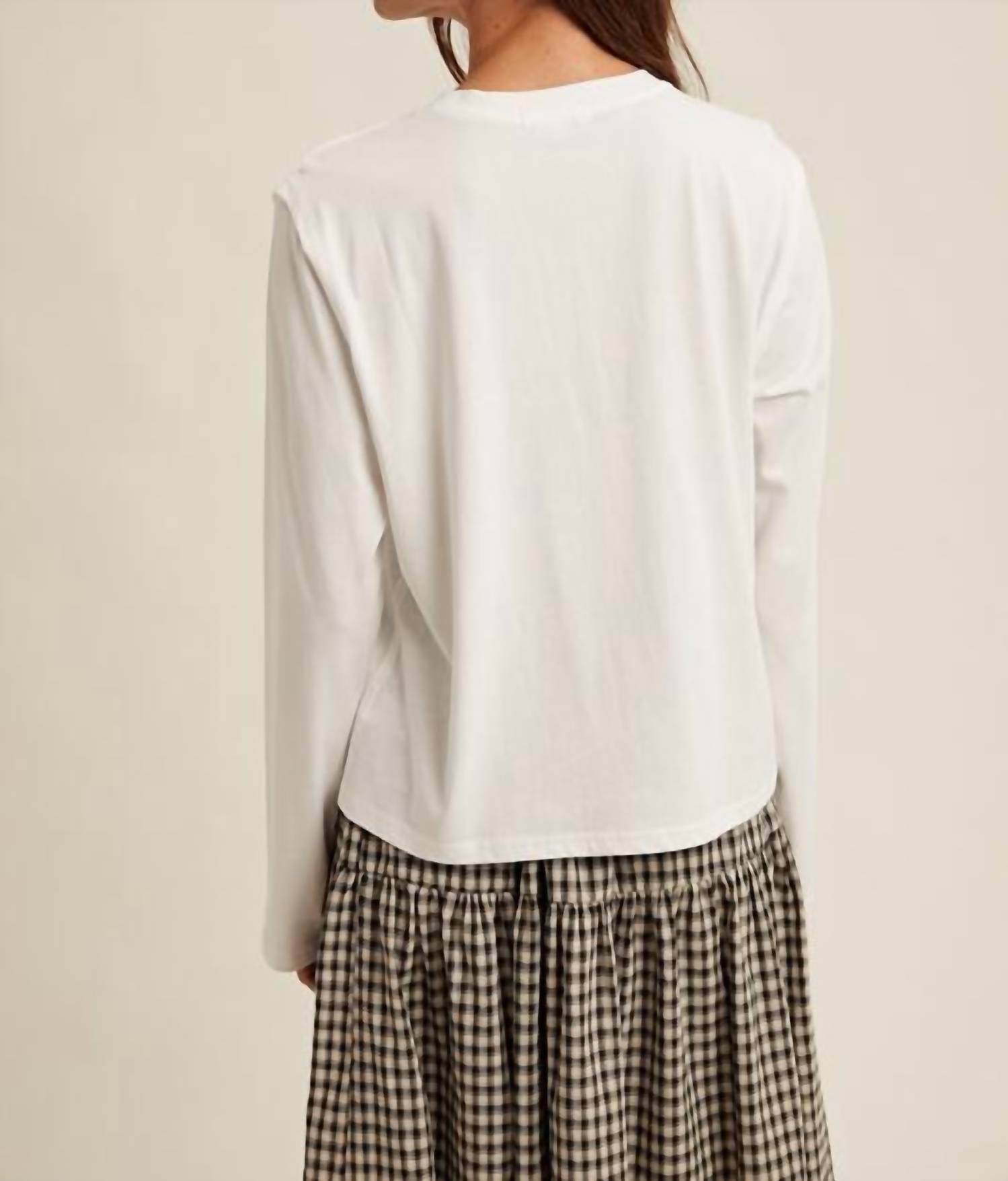 Wishlist - Basic Long Sleeve Raw Edge Tee