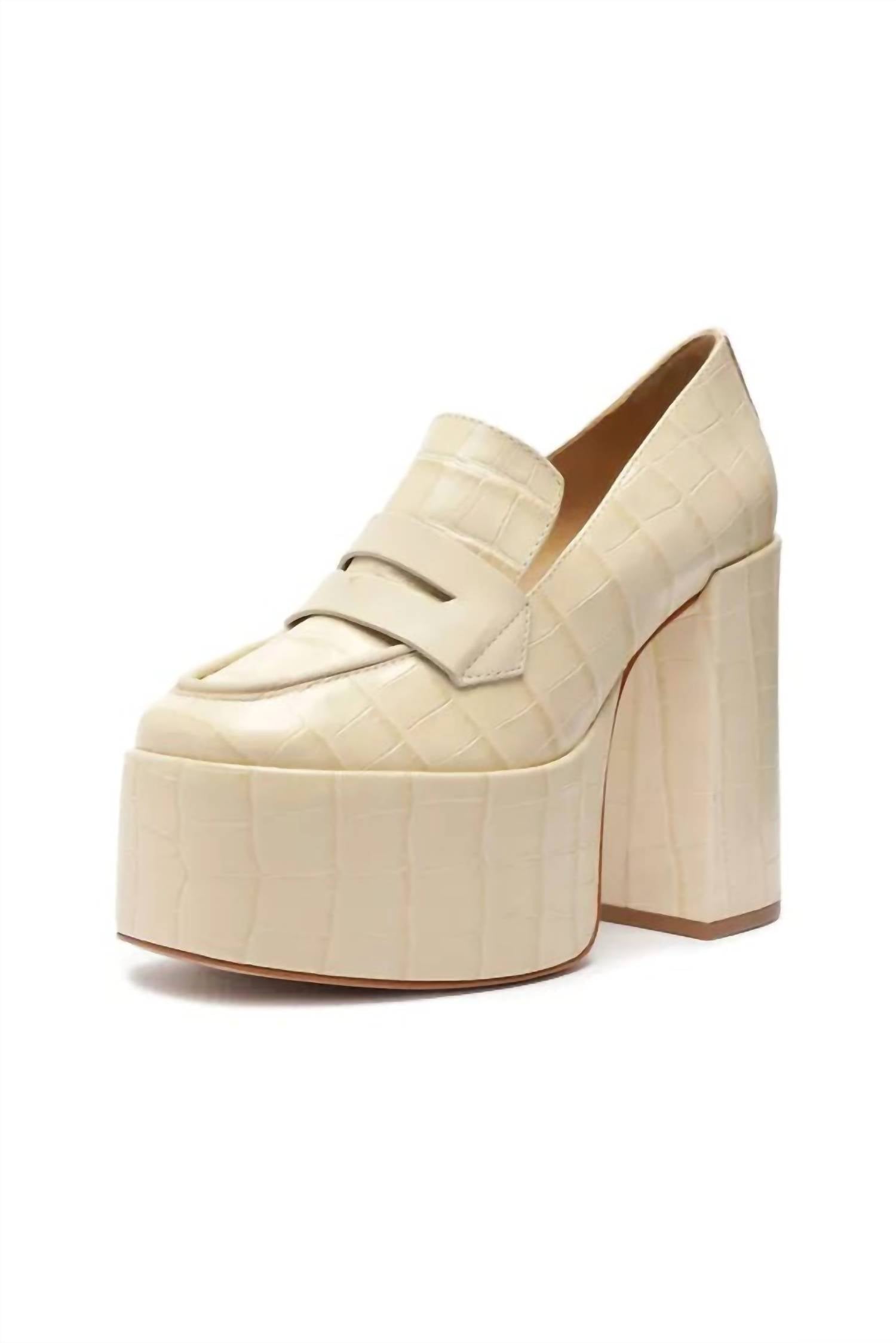 Schutz - Women's Viola Crocodile-embossed Block High Heels