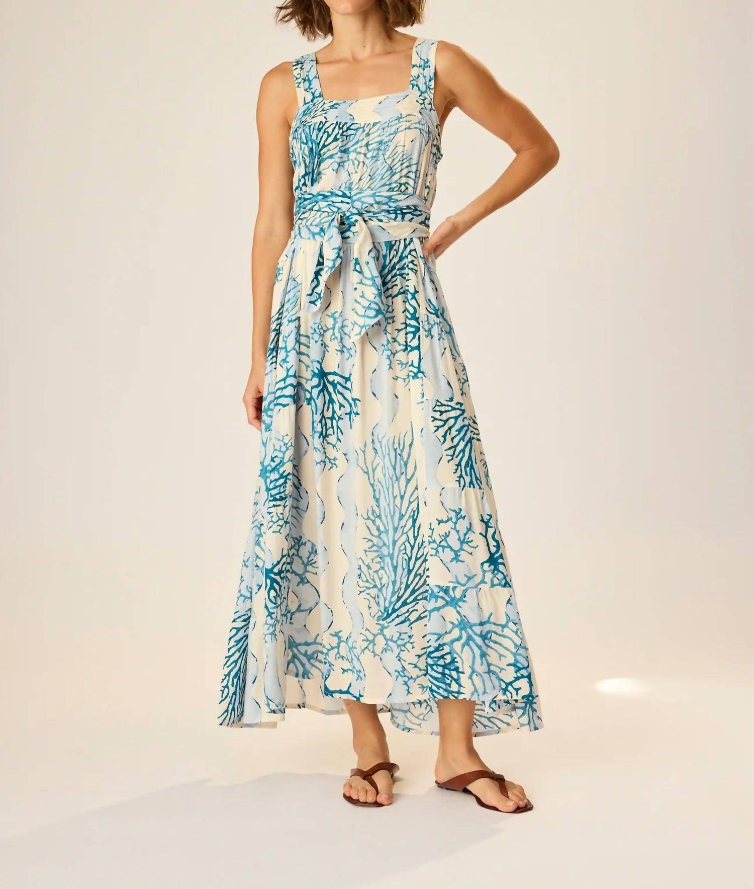 natalie martin Jasmine Maxi Dress in coral wave - women's dress - view 4
