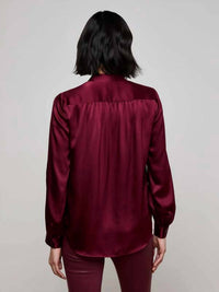 L'Agence - Bianca Band Collar Blouse