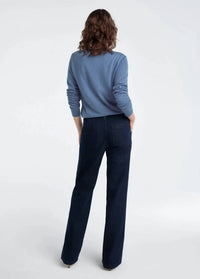 Favorite Daughter Favorite Cashmere Crew Top in river blue - women's sweater - alternate view