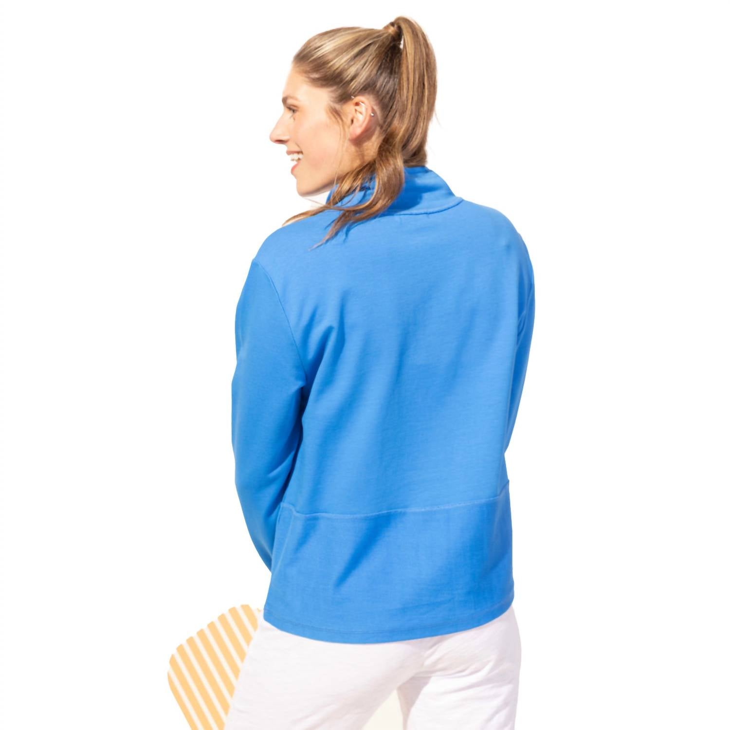 Habitat - Ocean Front Terry Quarter Zip Pullover Sweater