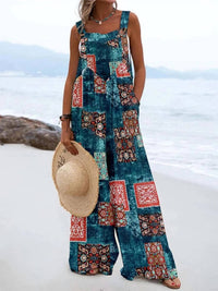 Trendsi - Full Size Floral Wide-Leg Overalls Plus Size