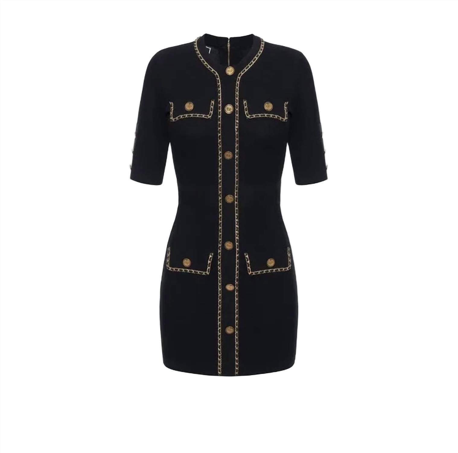 Elisabetta Franchi - Viscose Dress With Chain
