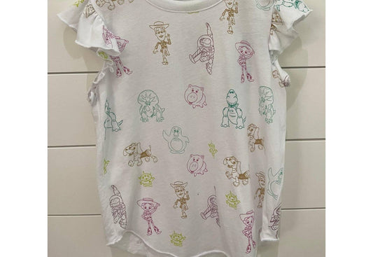 Toy Story Scribble Flutter Sleeve Muscle Tee