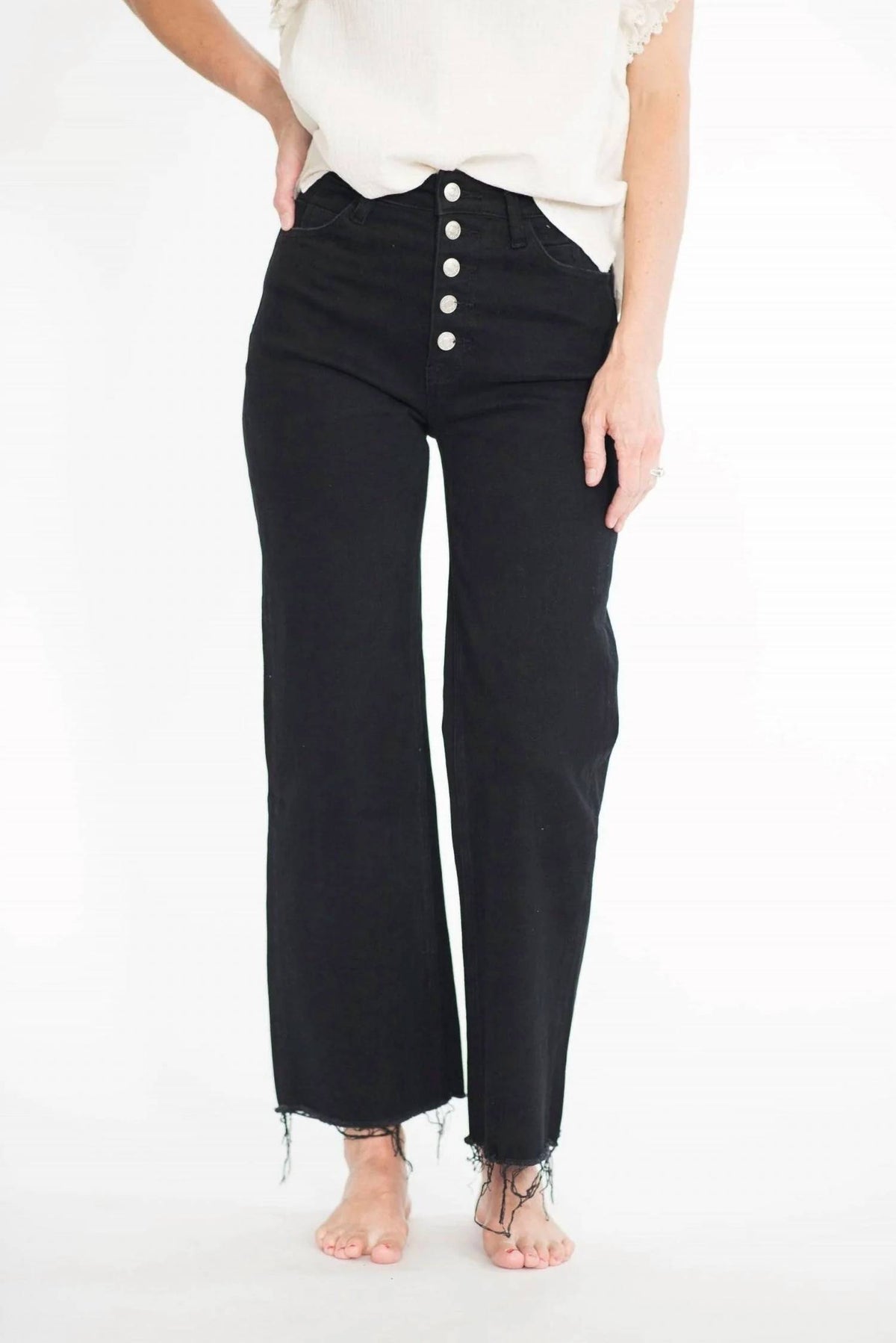 Tea N Rose - Women's Rhea High Rise Cropped Jeans