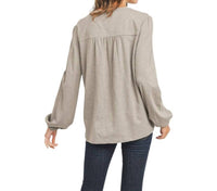 Cotton Bleu - Casual Pintuck Knit Top