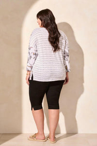 Tribal - Patterned Two-way Dolman Top