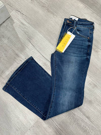 Risen - Non Distressed High Rise Ankle Flare Jeans