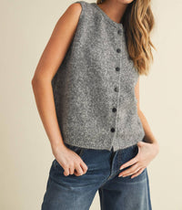 Klesis - Soft Button Detail Sweater Vest