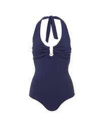Melissa Odabash - Tampa Zigzag Halterneck U-trim Swimsuit