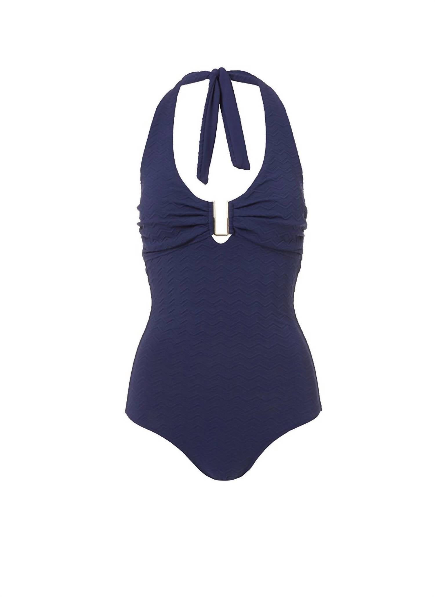 Melissa Odabash - Tampa Zigzag Halterneck U-trim Swimsuit