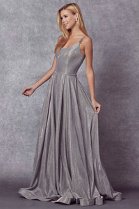 Juliet - Metallic Glitter A-line Gown