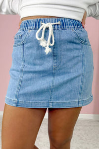 Mica Denim - Women's Fallon Denim Mini Skirt