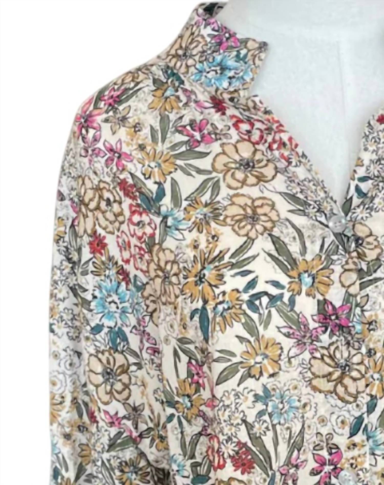 Scandal Italy - Women's Daffodil Floral Blouse