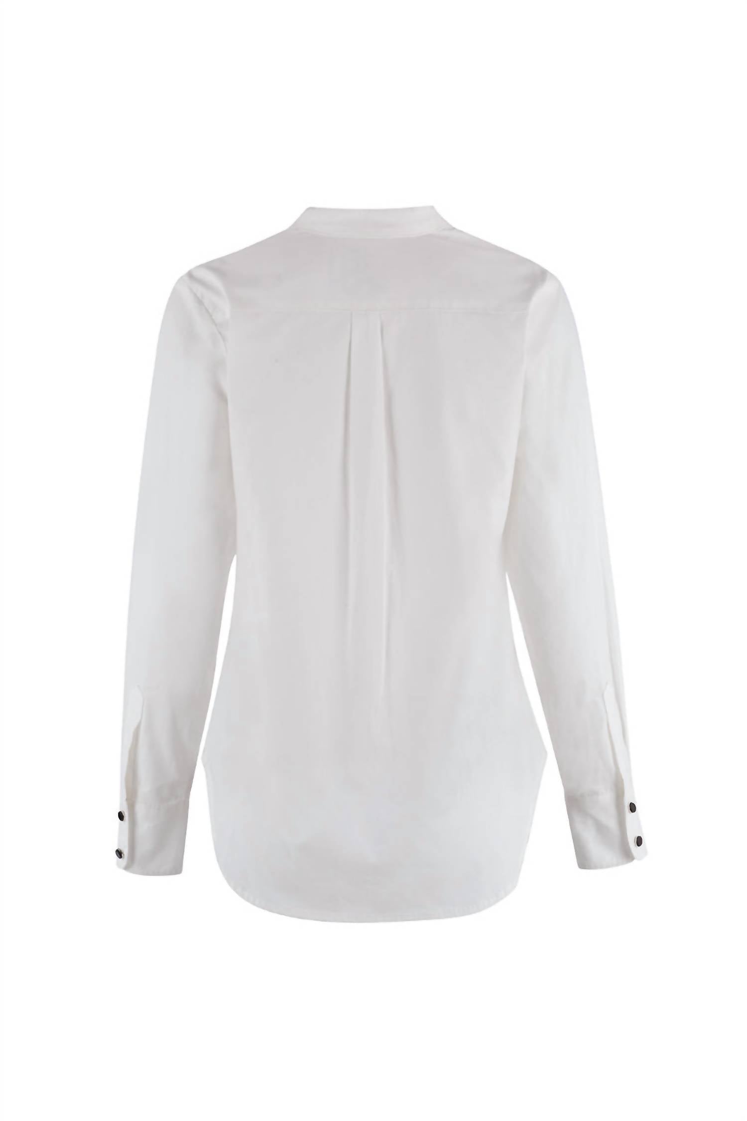 THE SHIRT Tuxedo Shirt in white - women's long sleeve top - view 4