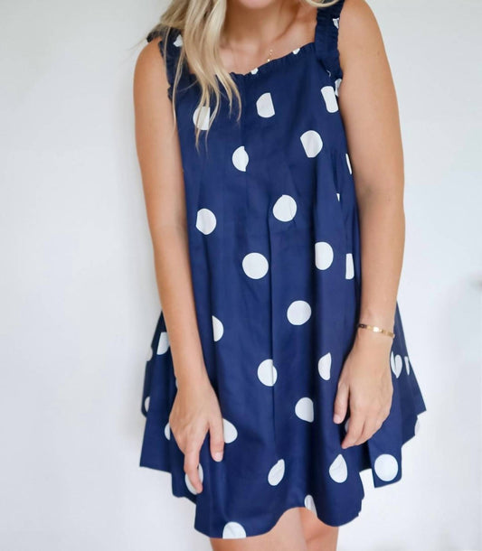 Mable - Viv Polka Dot Mini Dress with Ruffle Strap