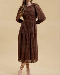 Blu Pepper - Sweetheart Neck Shirred Maxi Dress