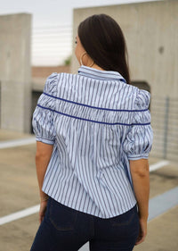 Karlie - Stripe Button Down Shirt